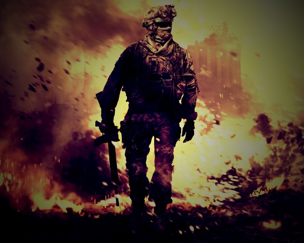 Солдат из modern warfare 2 обои