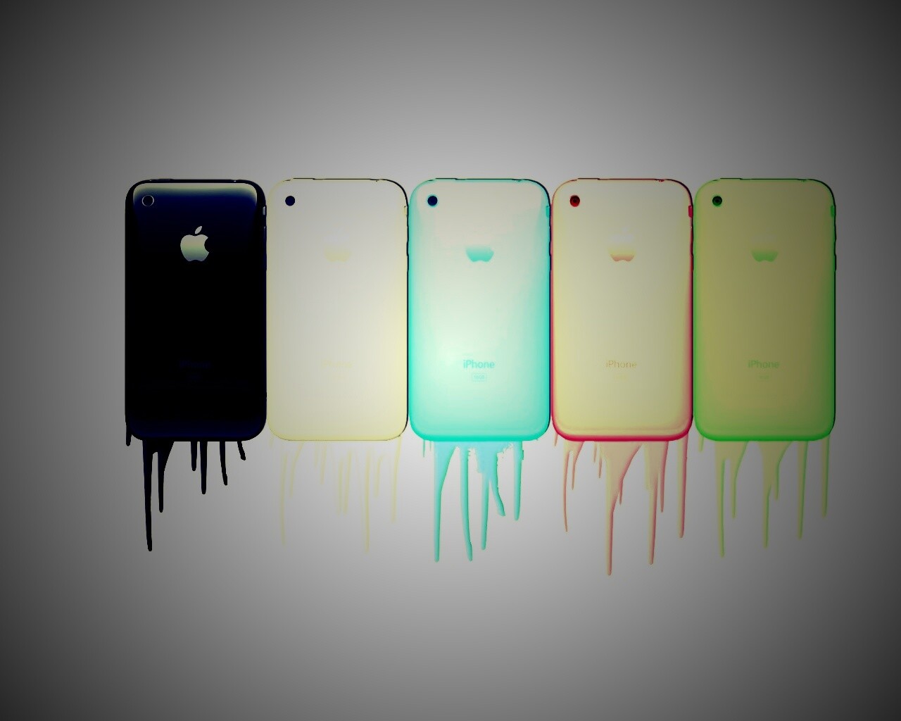 iPhone в разных цветах обои