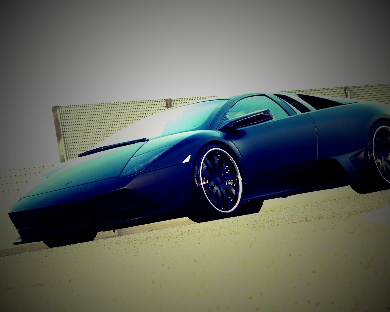 Lamborghini Reventon черного цвета обои