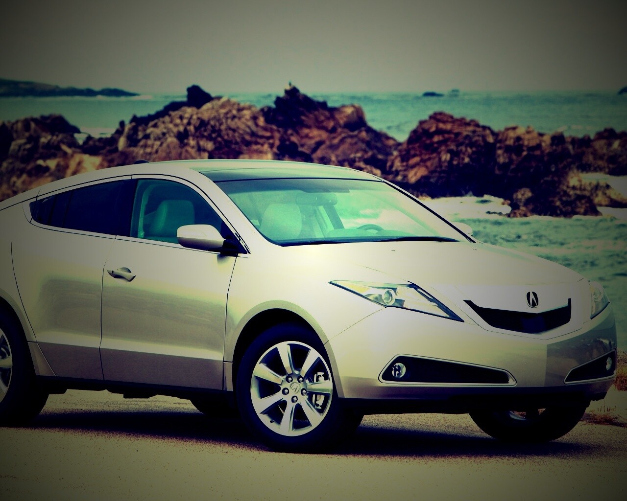 Acura на побережье обои
