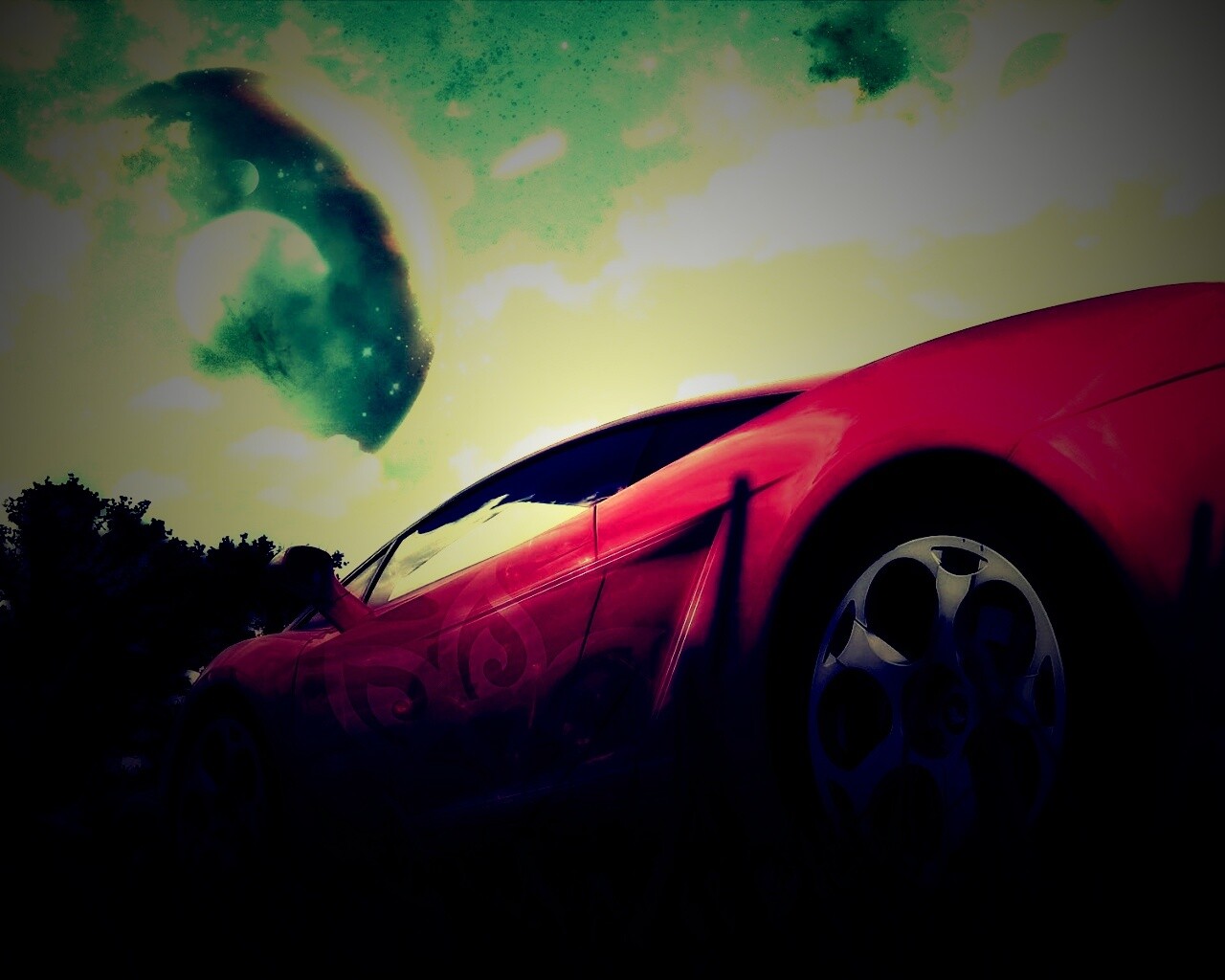 Lamborghini на другой планете обои