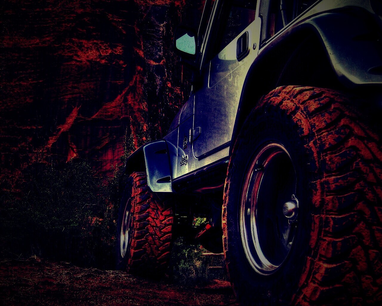 Jeep на бездорожье обои