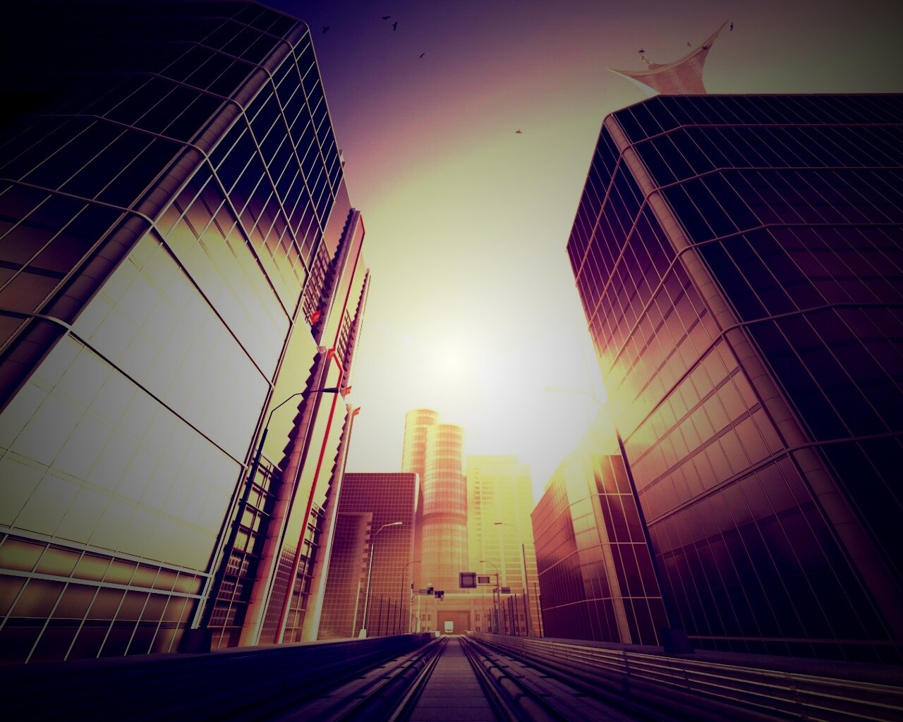 Улица из Mirrors Edge обои