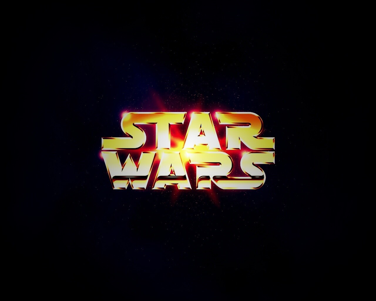 Золотой логотип Star Wars обои
