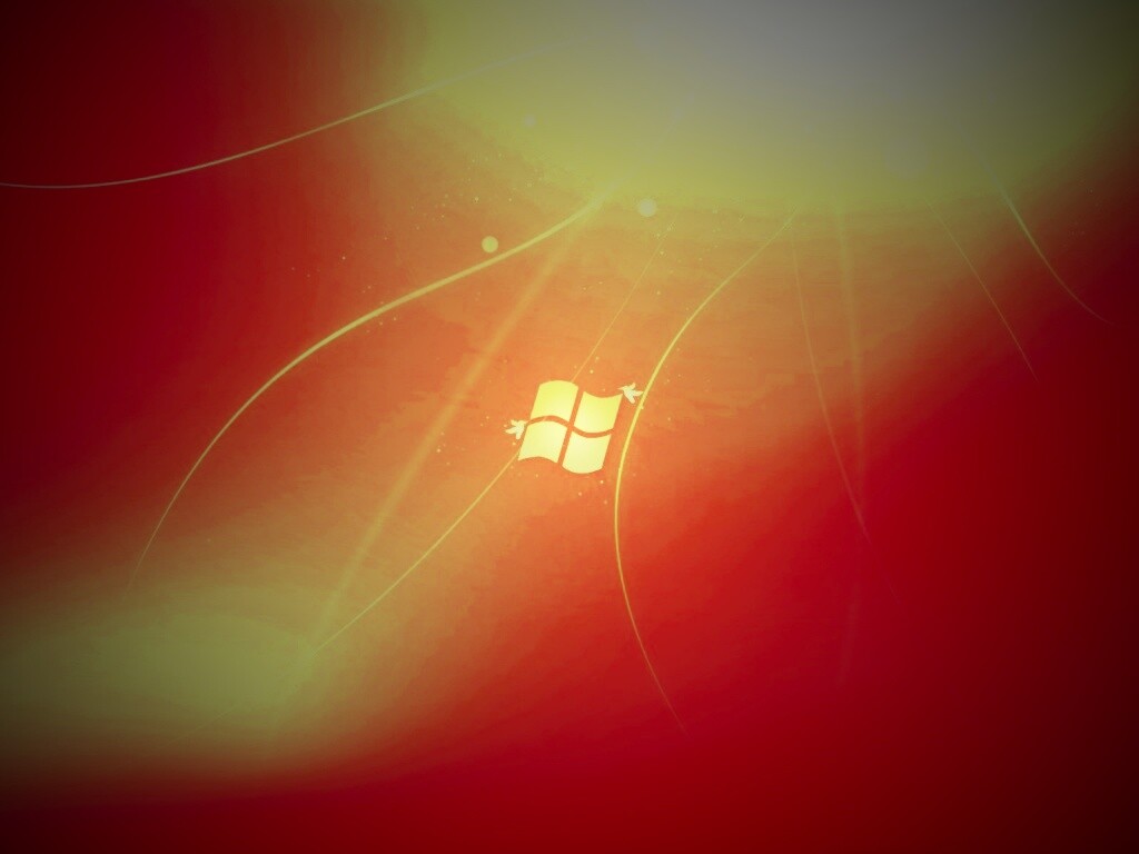 Оранжевый логотип Windows обои