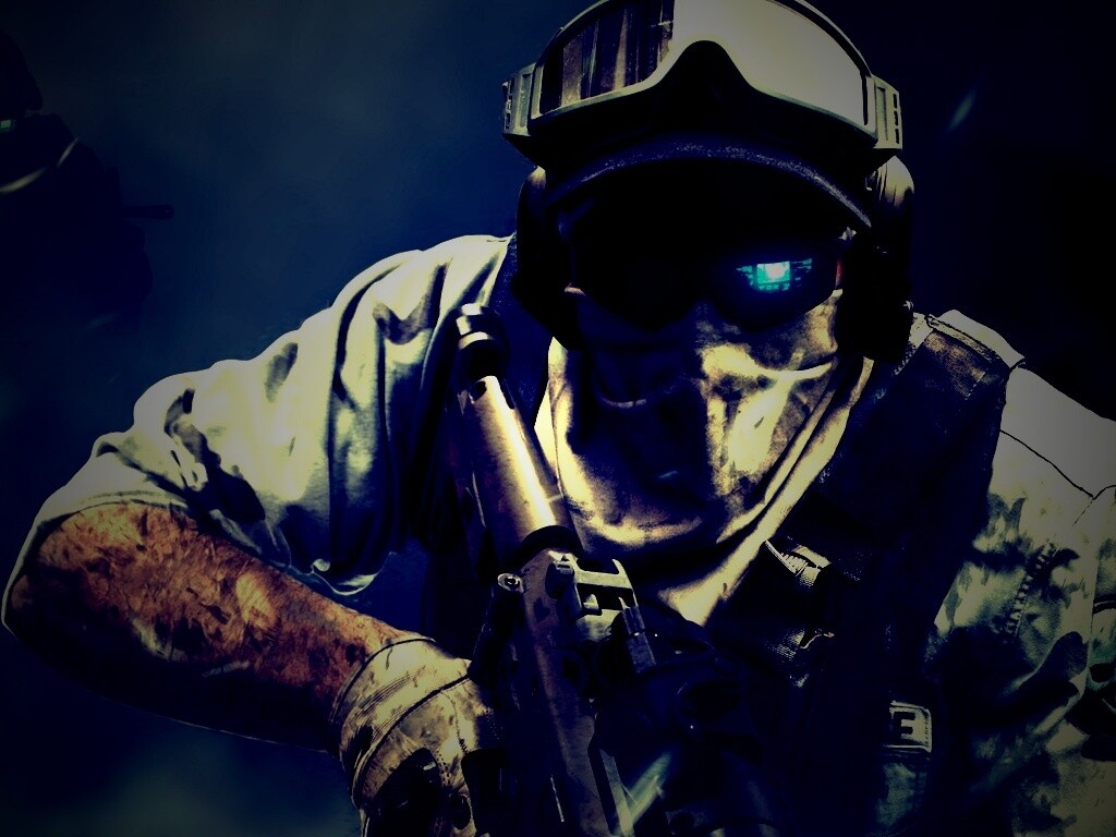 Боец в маске обои
