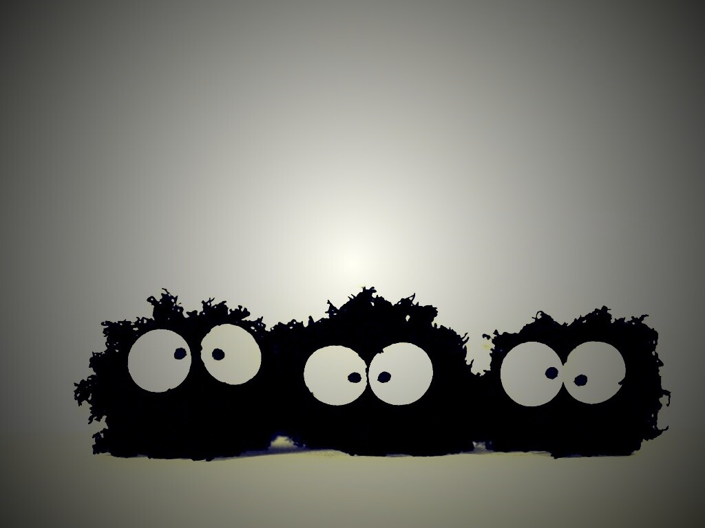 Кляксы с глазами обои