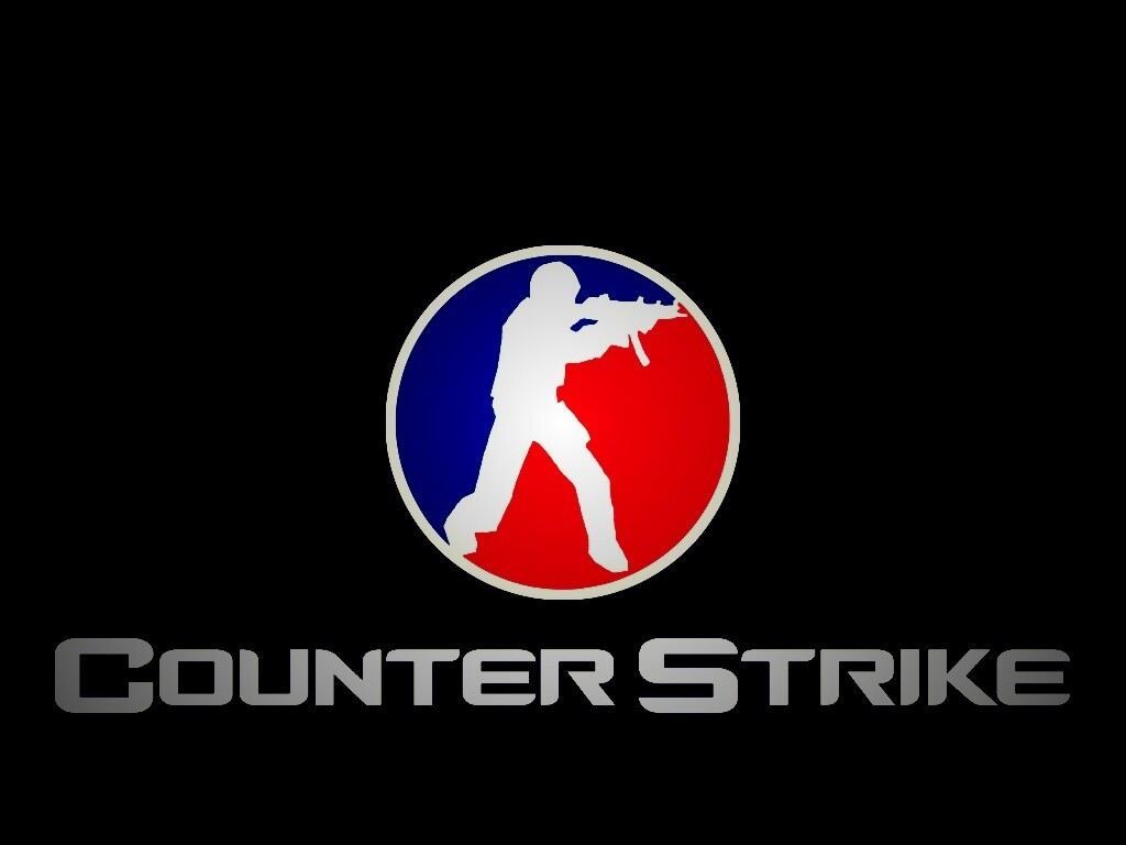 Логотип Counter Strike на черном фоне обои