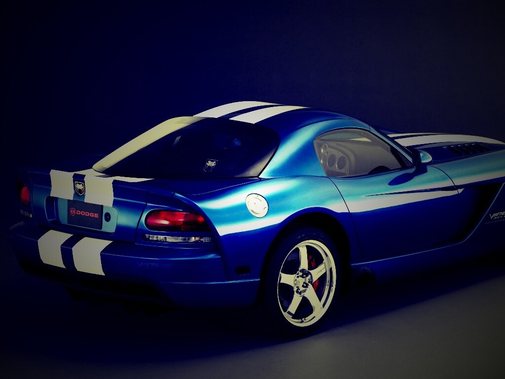 Синий Dodge Viper обои