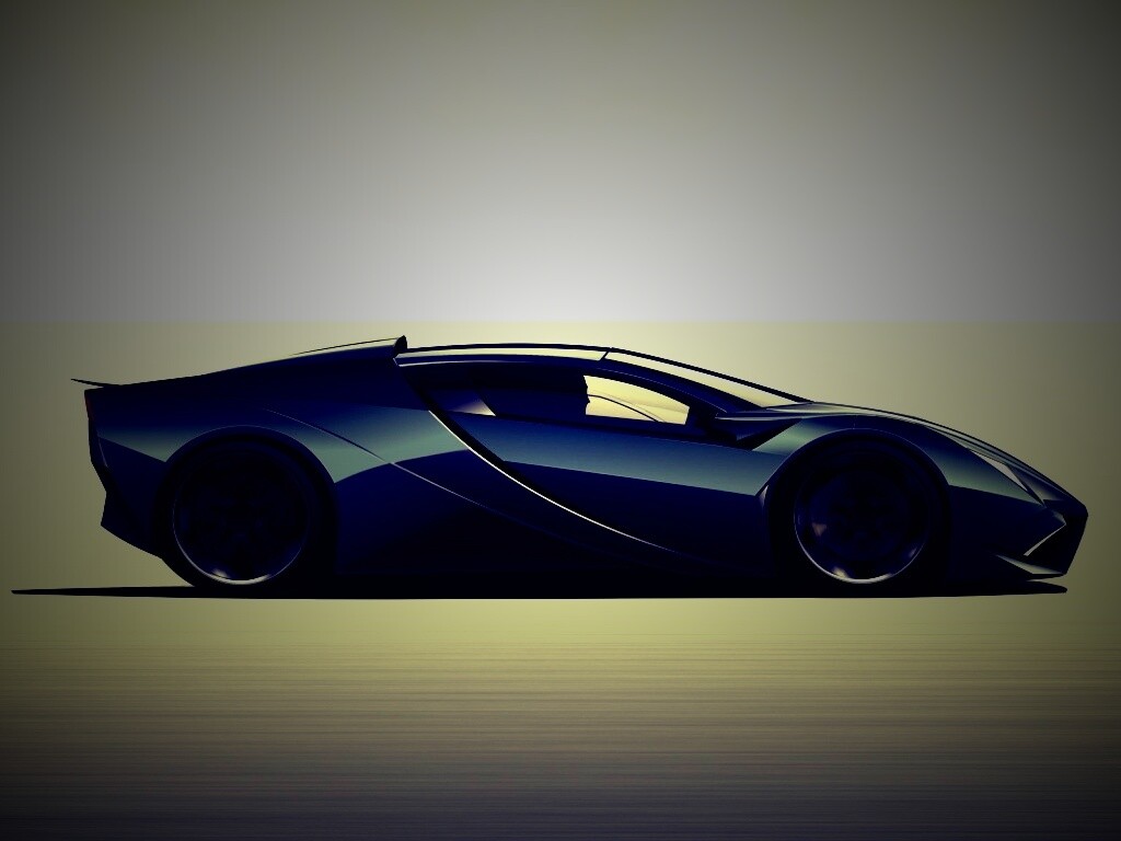 Скетч lamborghini  обои