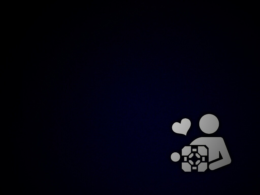 Ты и твой companion cube обои