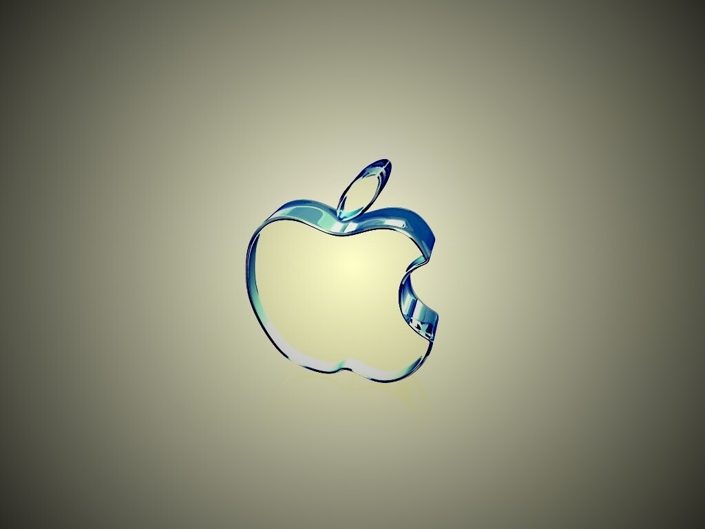 Стеклянный логотип Apple обои