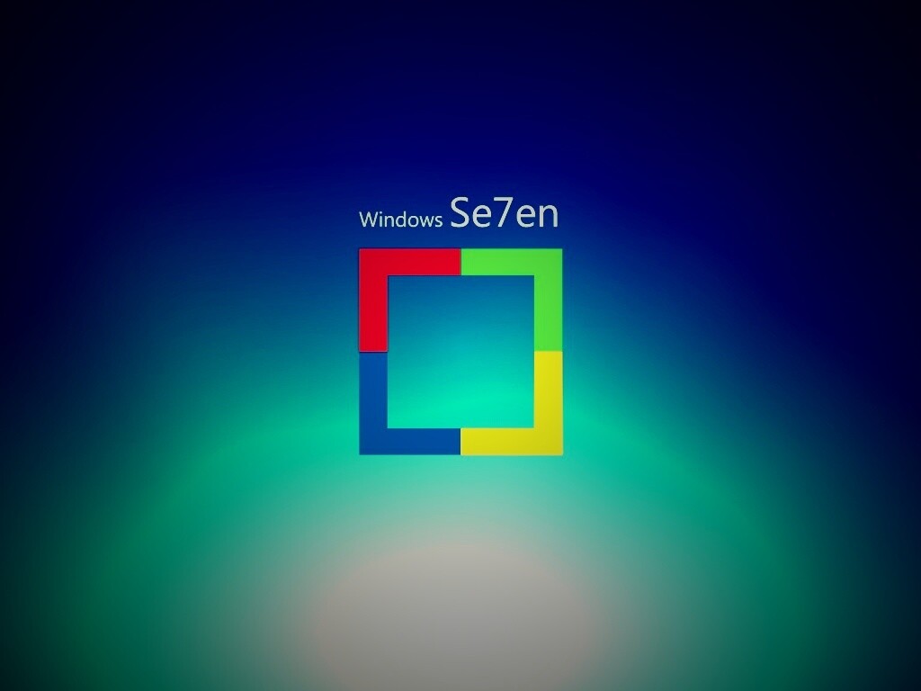 Квадратное лого Windows Seven обои