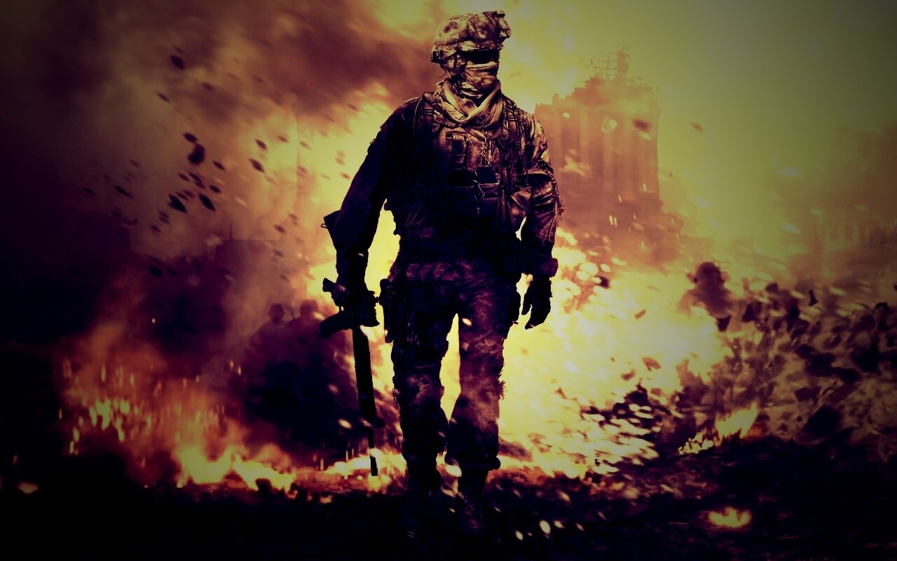 Солдат из modern warfare 2 обои