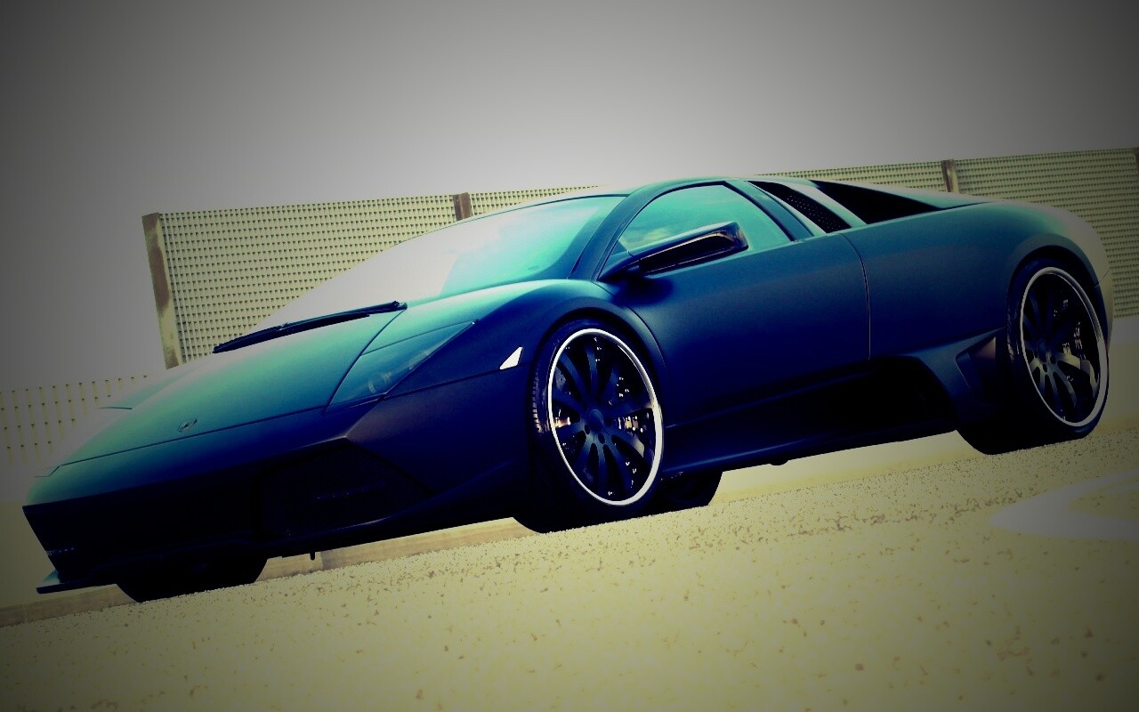 Lamborghini Reventon черного цвета обои