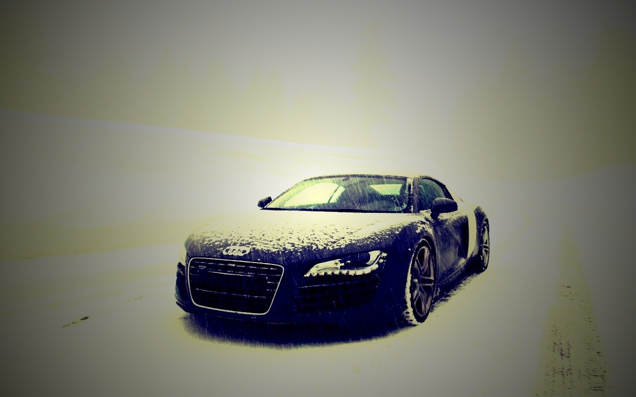 Audi R8 зимой обои