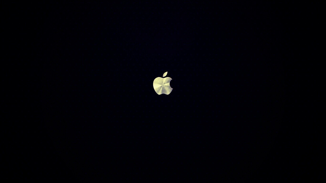 Маленький логотип Apple на перфорированной коже обои