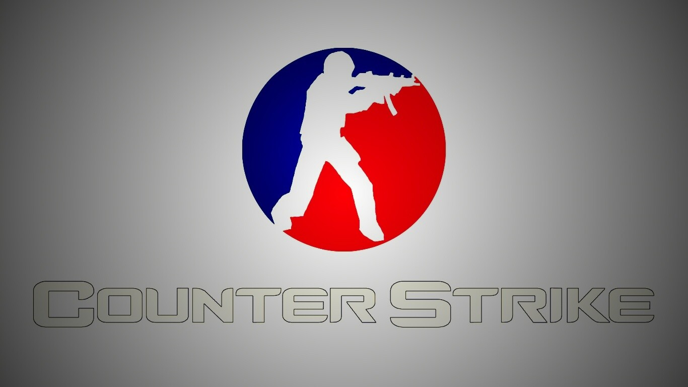 Логотип Counter Strike на белом фоне обои