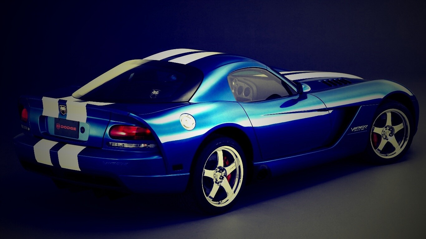 Синий Dodge Viper обои