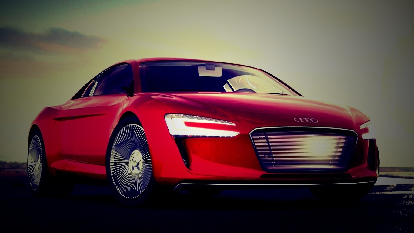 Красный автомобиль Audi обои