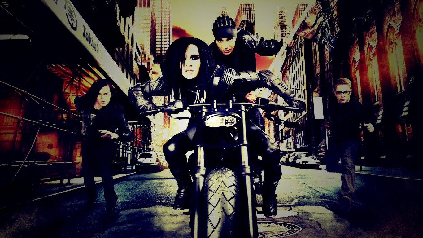 Tokio Hotel на мотоцикле обои