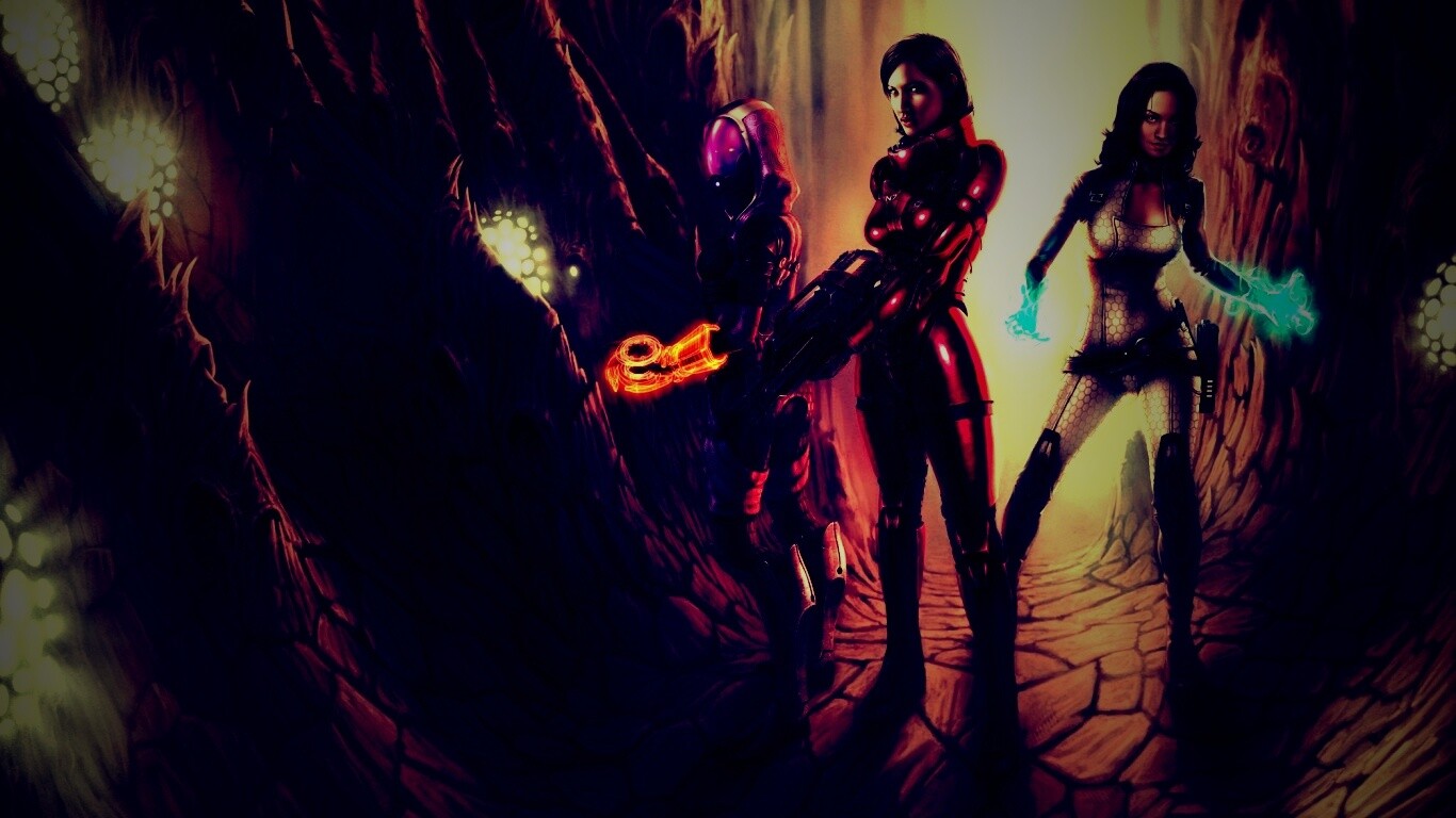 Девушки mass effect обои