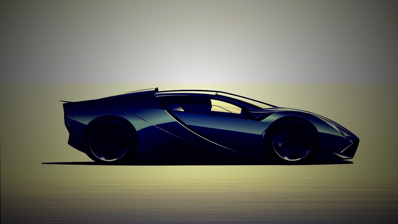 Скетч lamborghini  обои