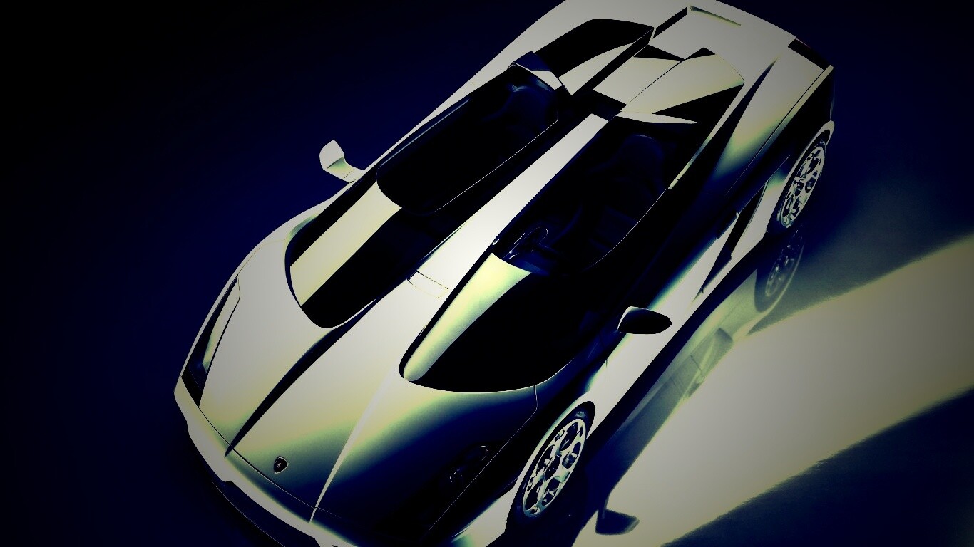 Светло-серый Lamborghini обои
