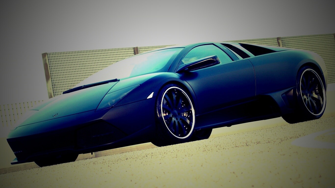 Lamborghini Reventon черного цвета обои