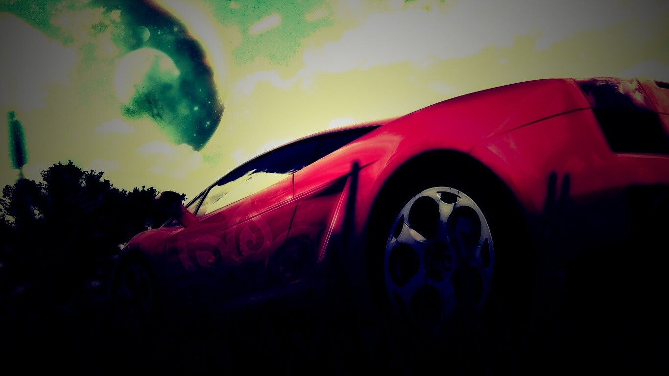 Lamborghini на другой планете обои