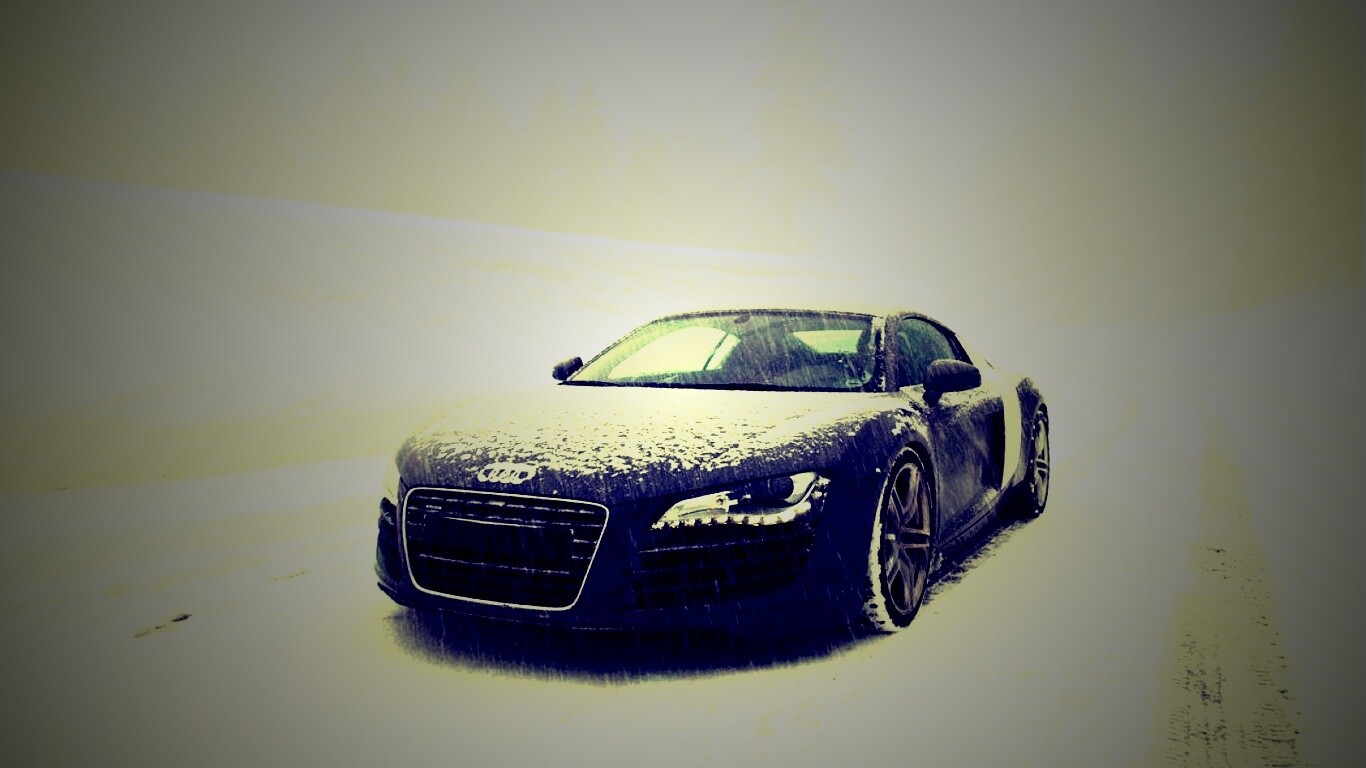 Audi R8 зимой обои