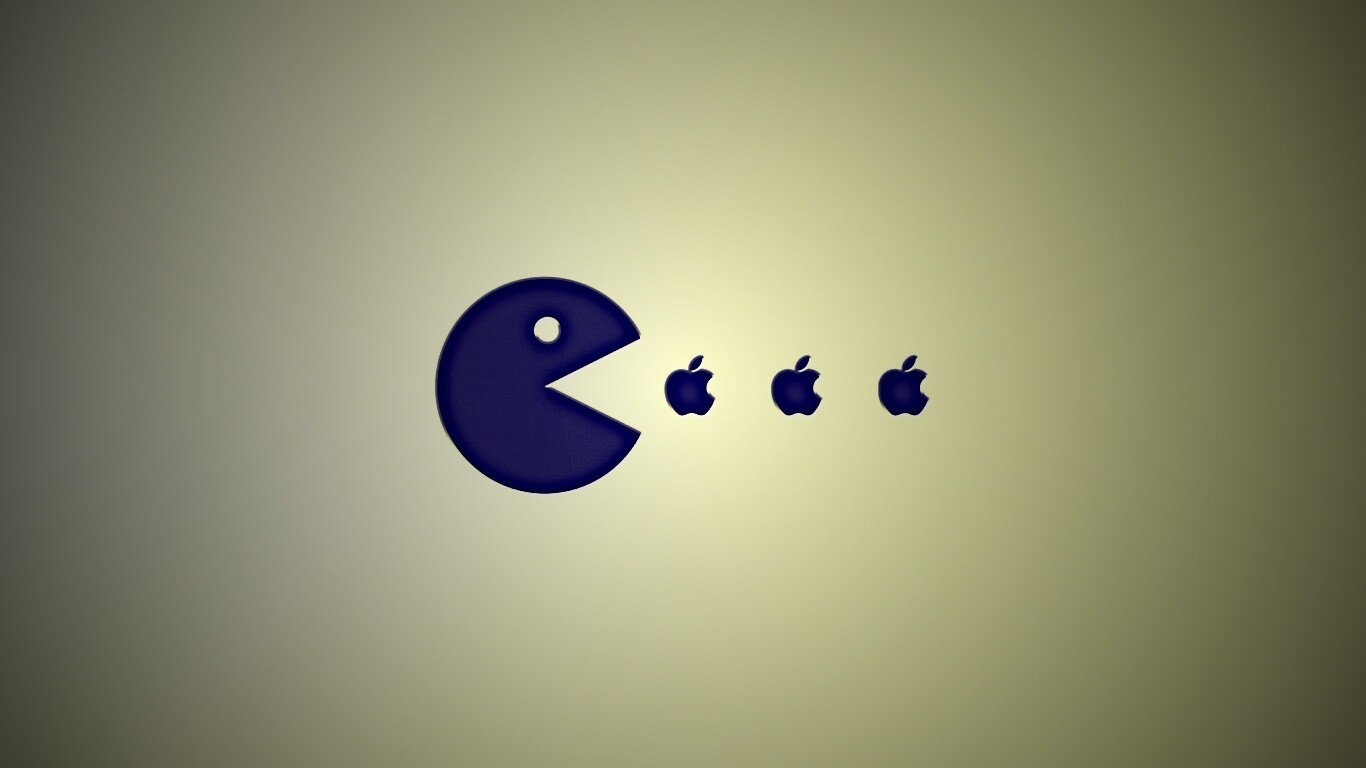 Пэкмен против Apple обои