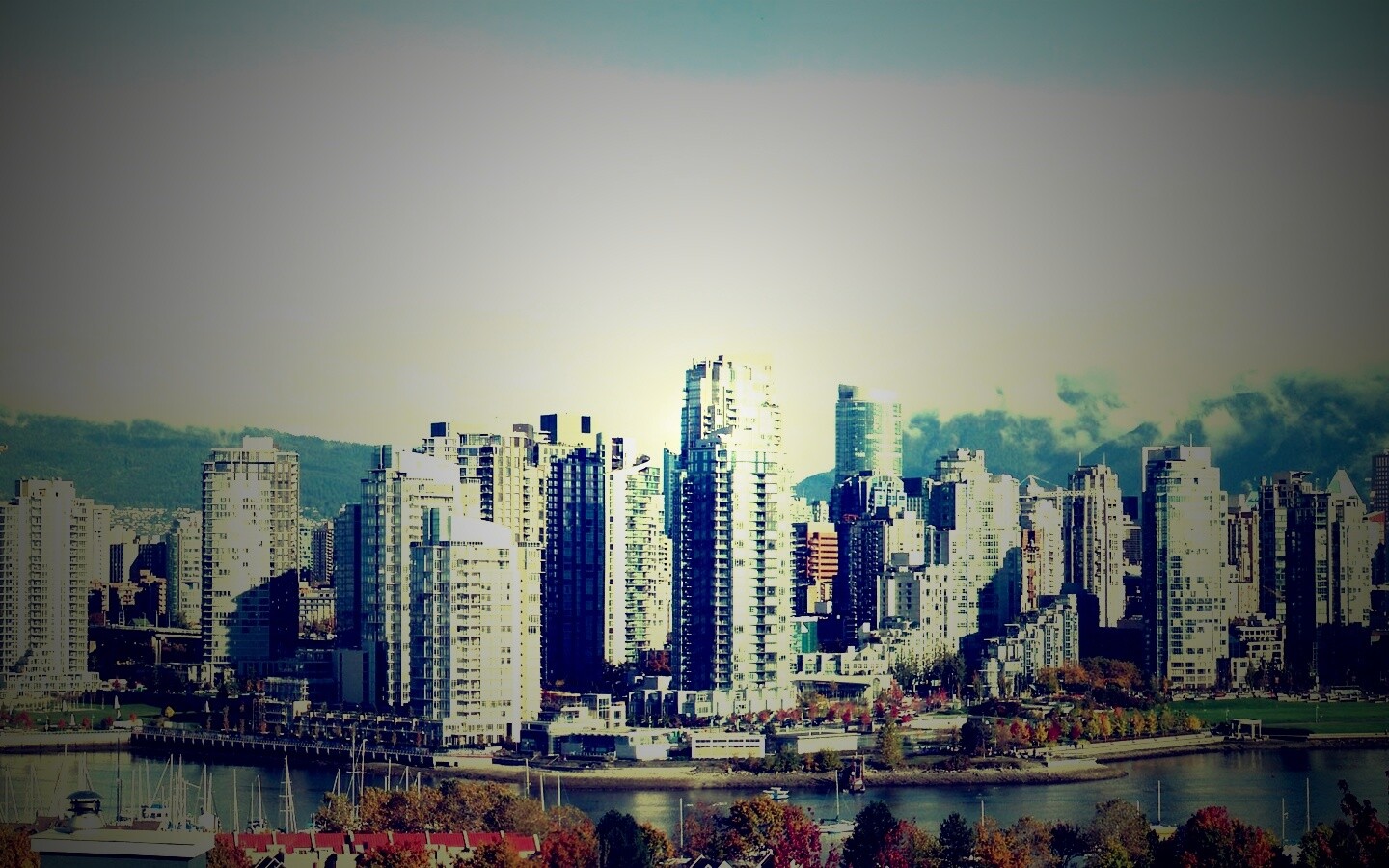 Панорама города обои