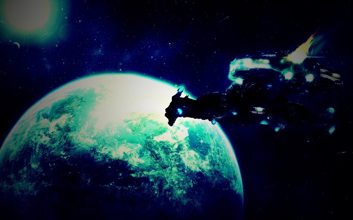 Hyperion летит к земле обои