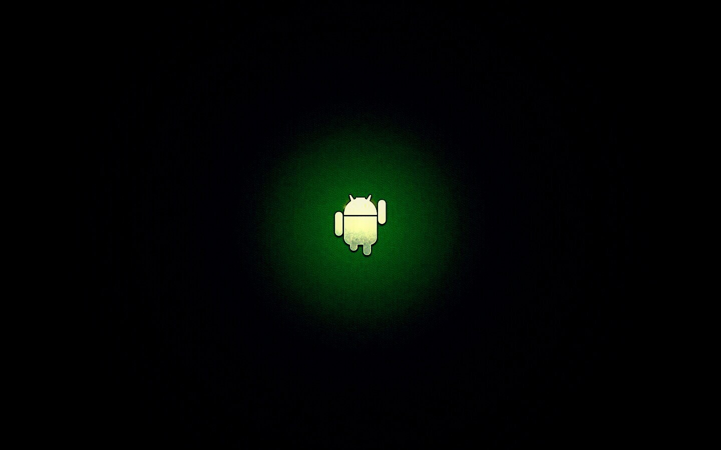 Логотип Android на зеленом фоне обои