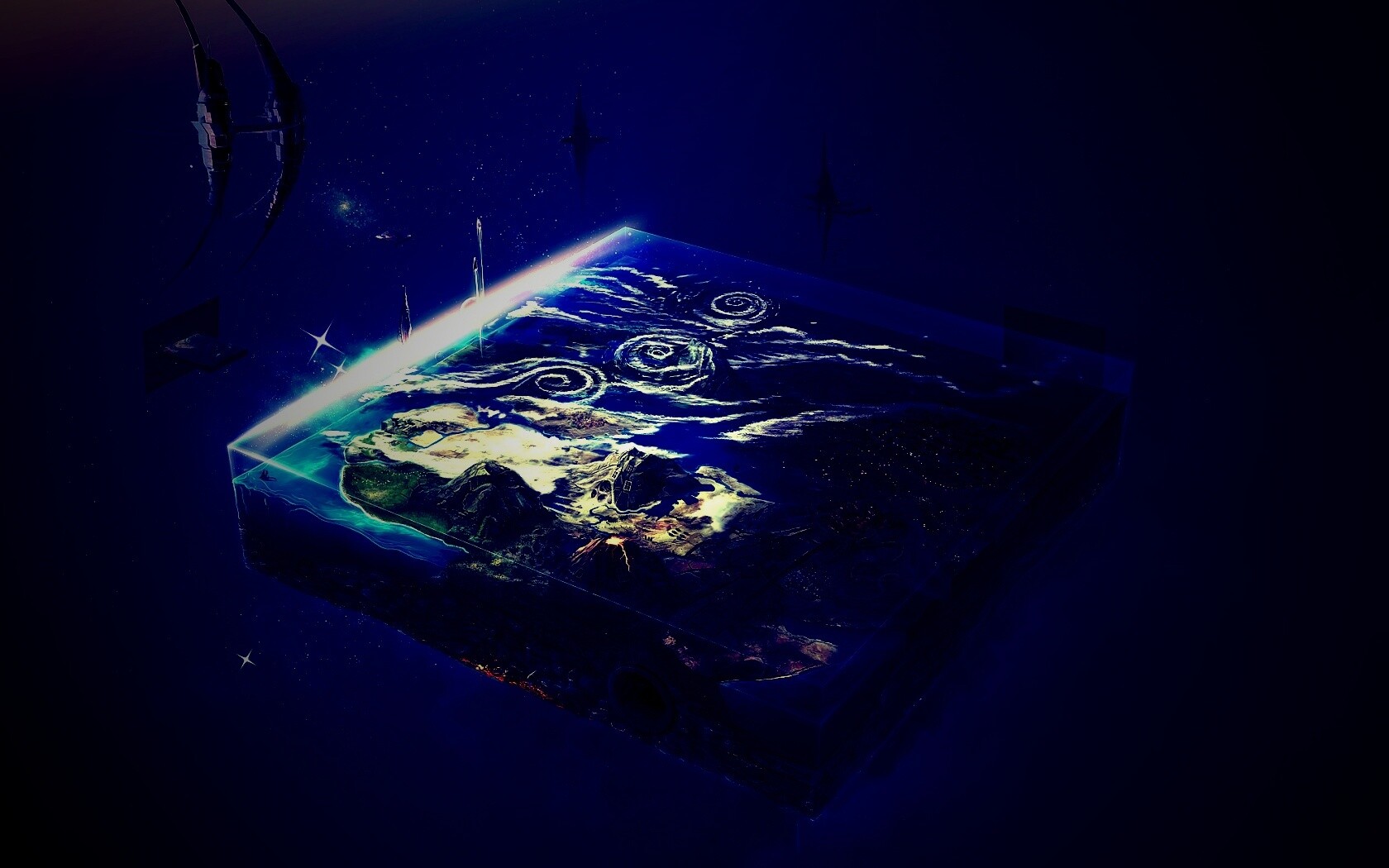 Плоский мир из Homeworld обои