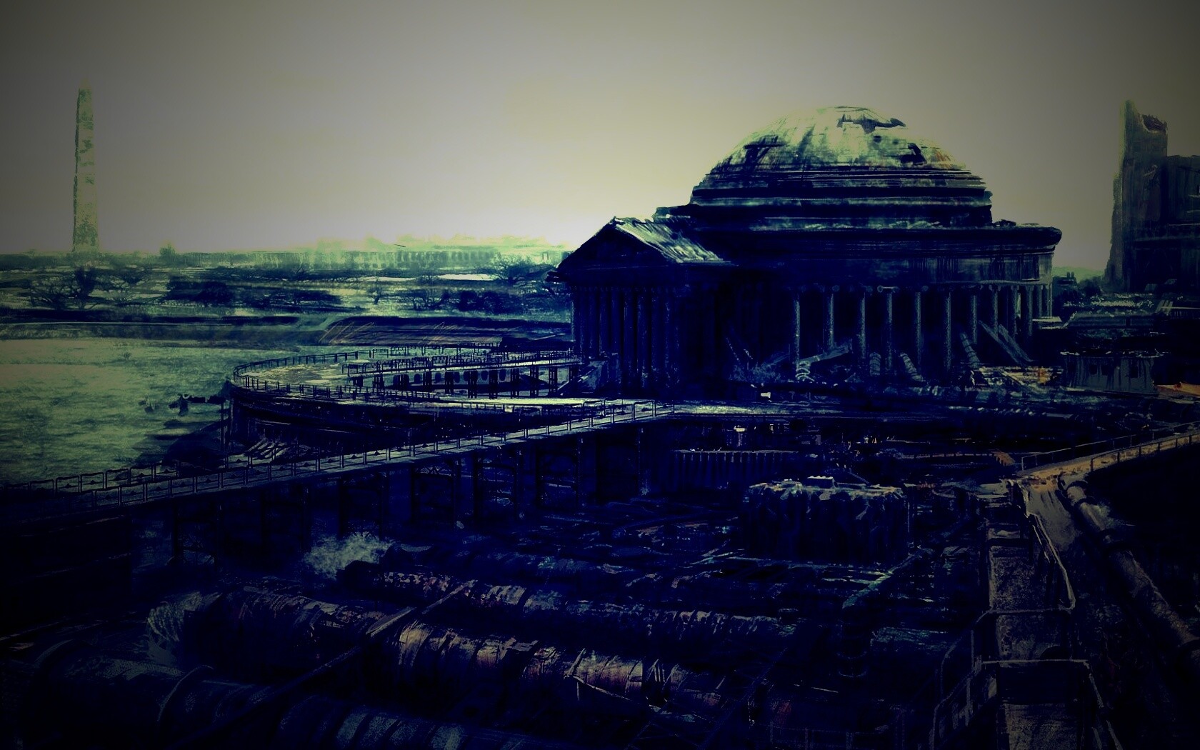 Водоочиститель в мемориале Джеферсона из Fallout 3 обои
