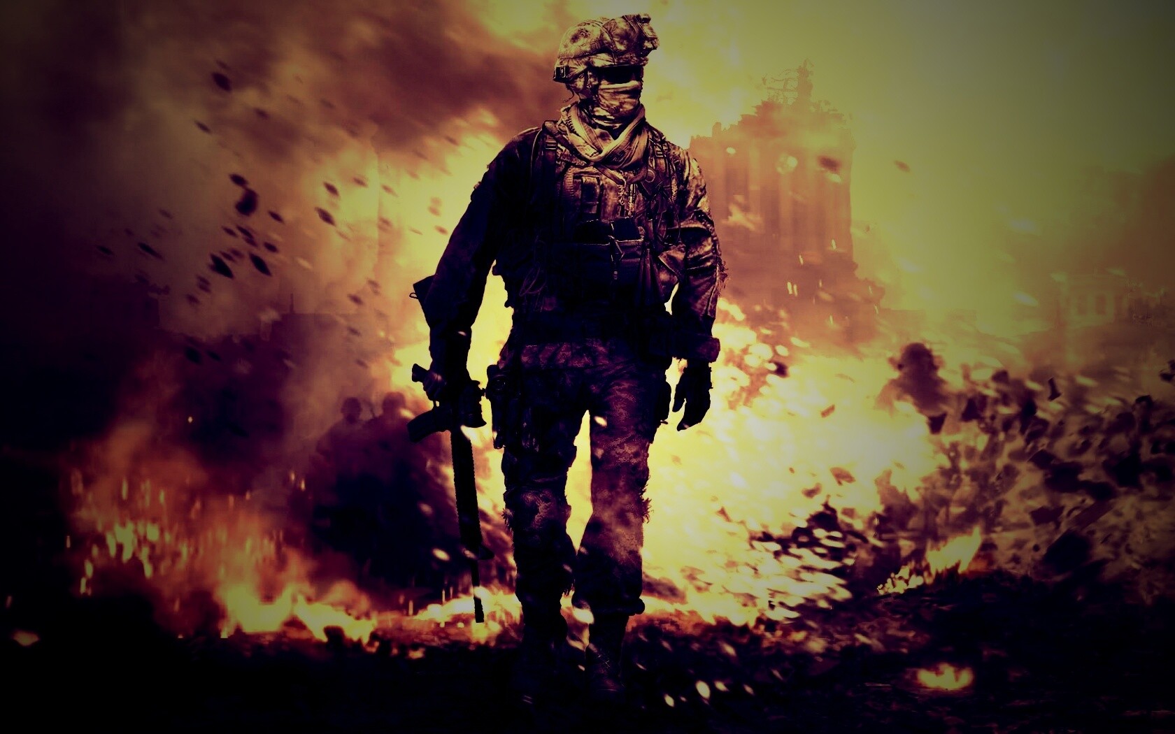 Солдат из modern warfare 2 обои