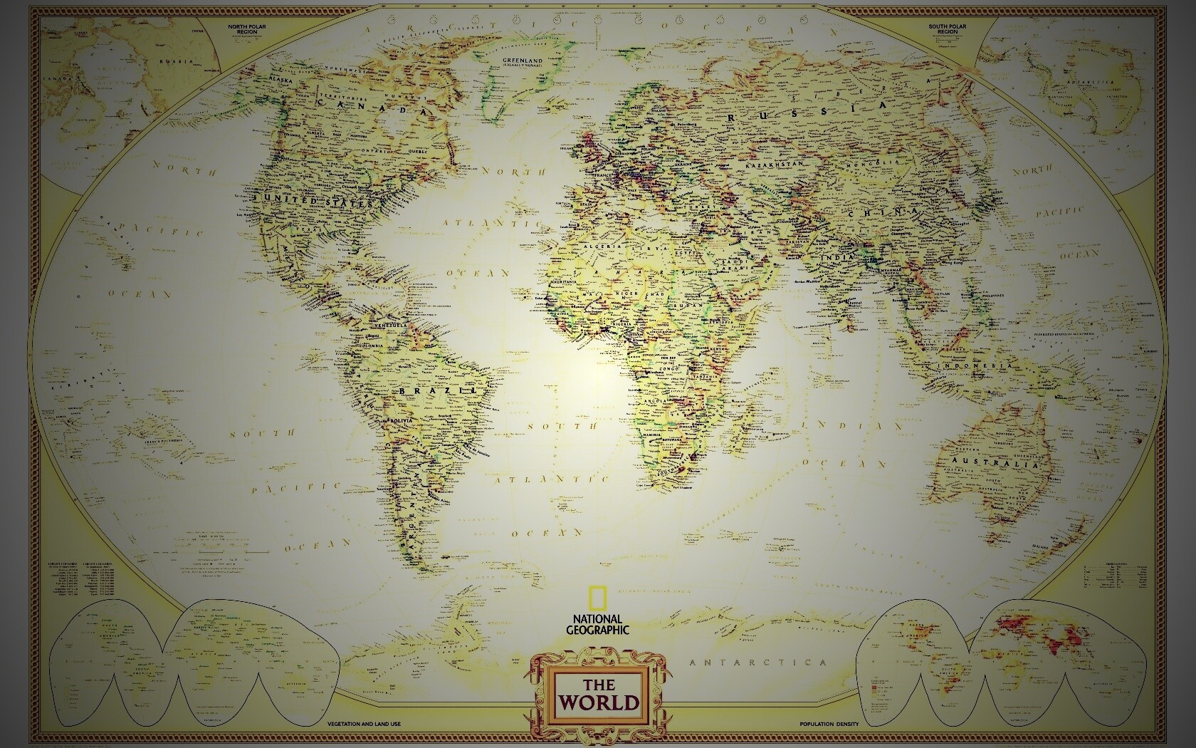 Карта мира от National Geografic обои