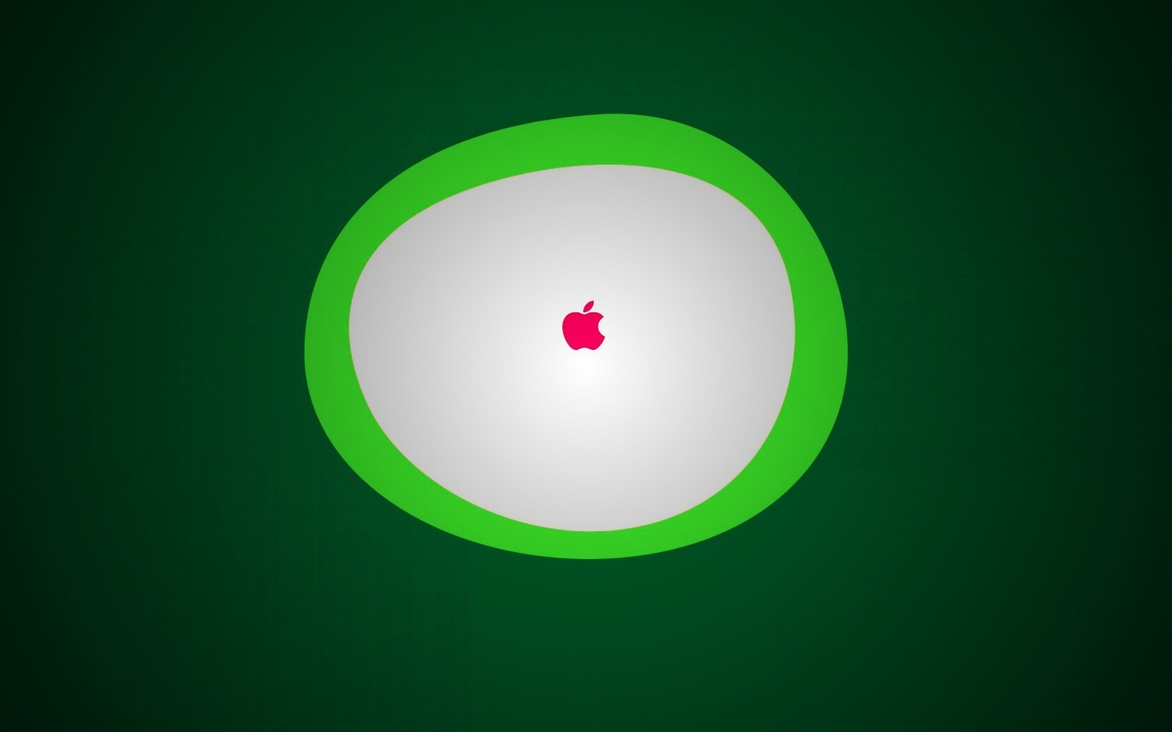 Apple в белом круге обои