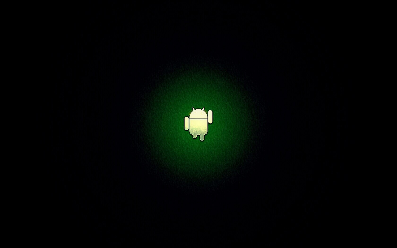 Логотип Android на зеленом фоне обои