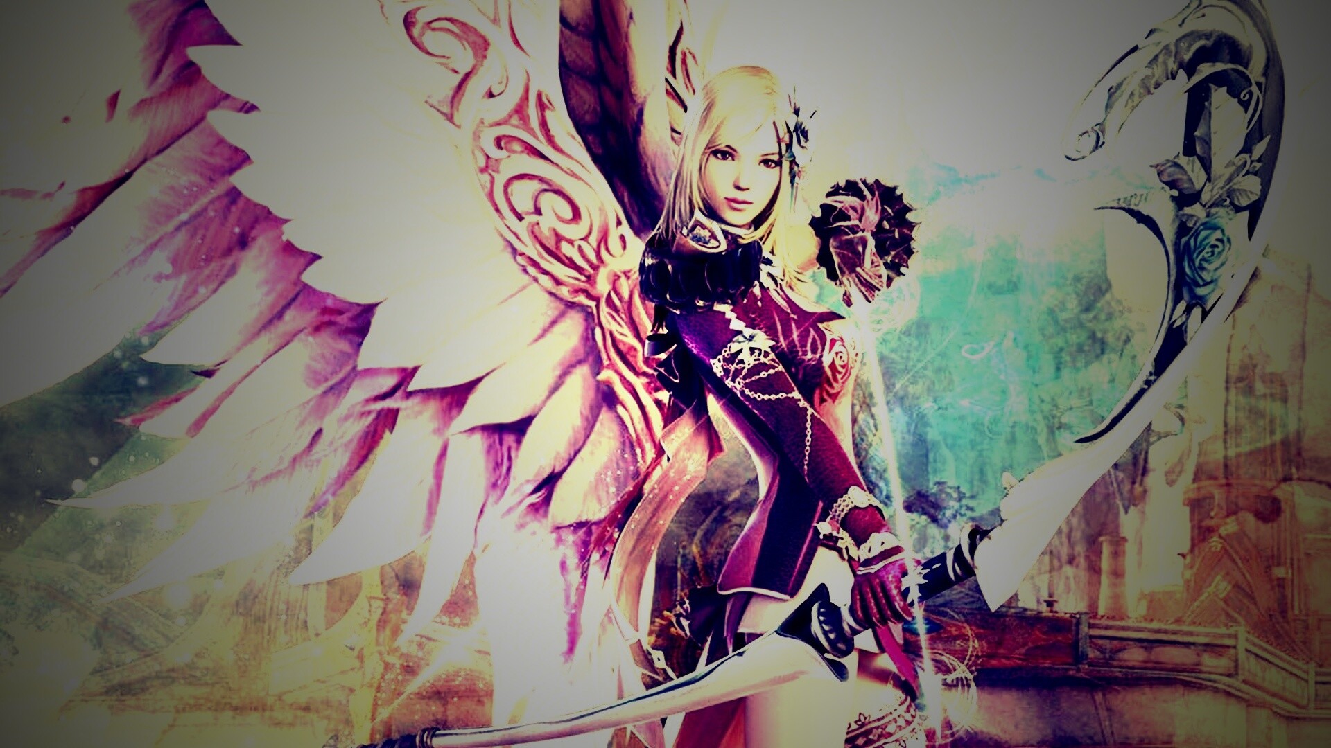 Эльфийка лучница из Aion обои