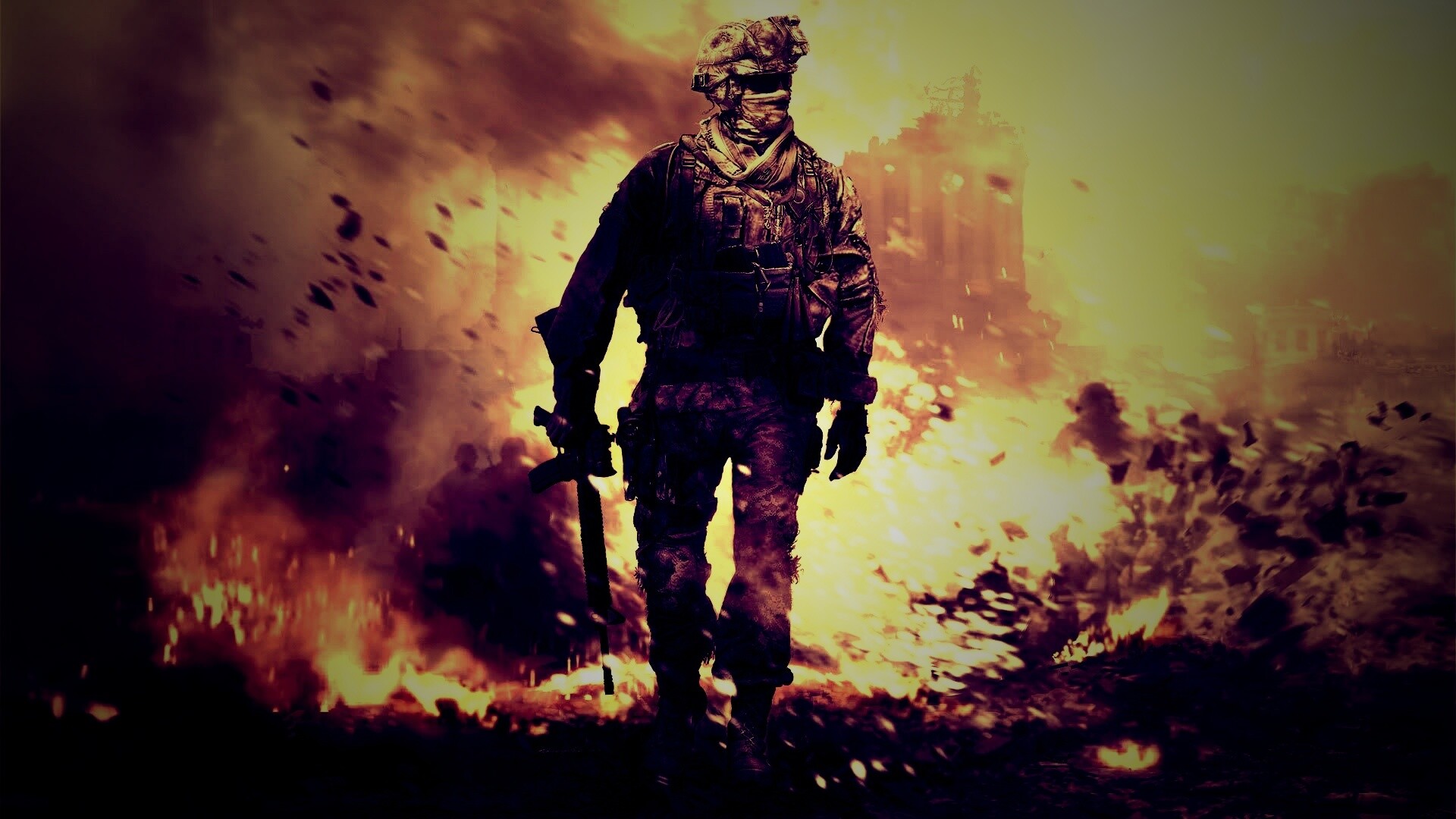 Солдат из modern warfare 2 обои