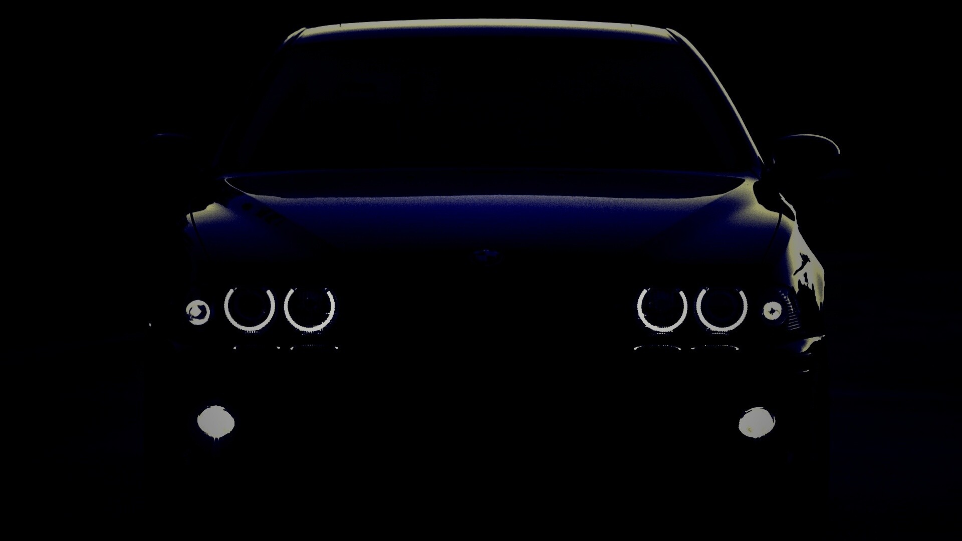 Чёрный BMW обои