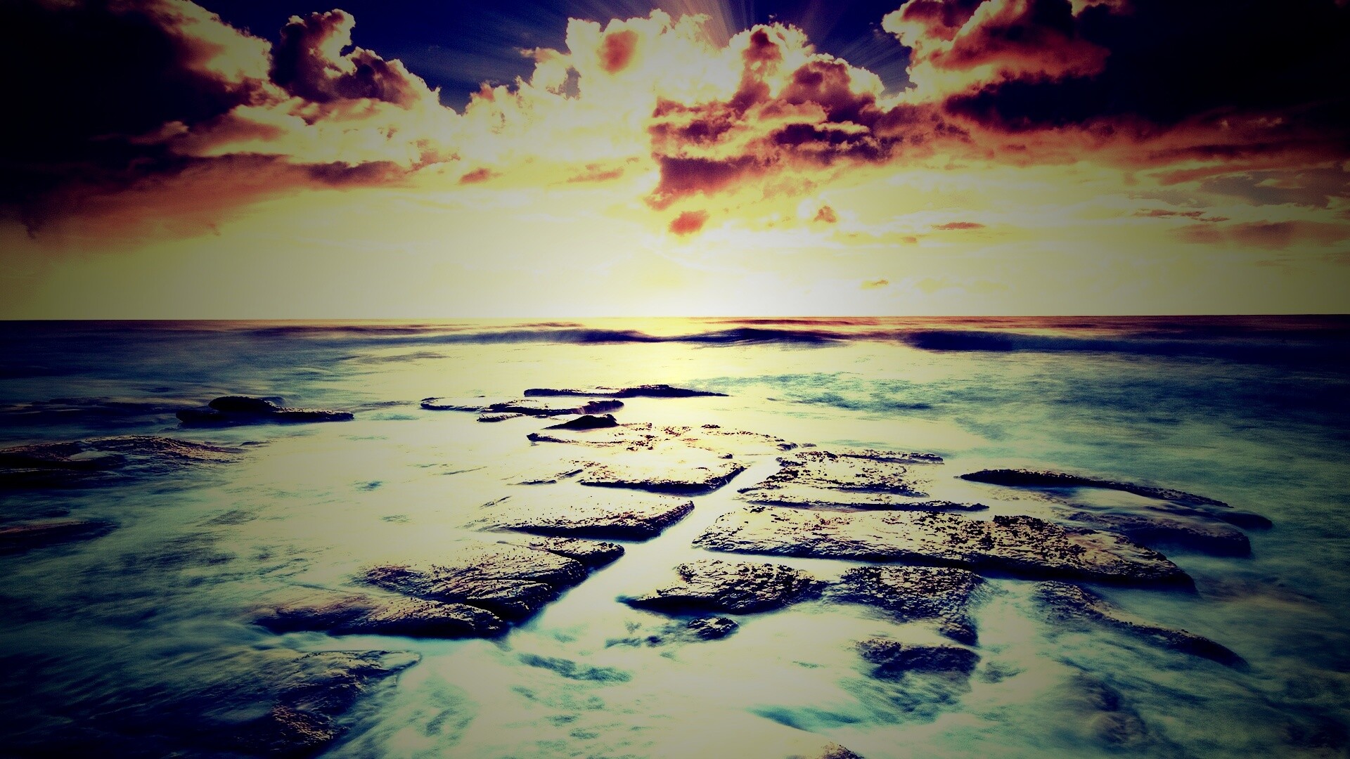 Море в HDR обои