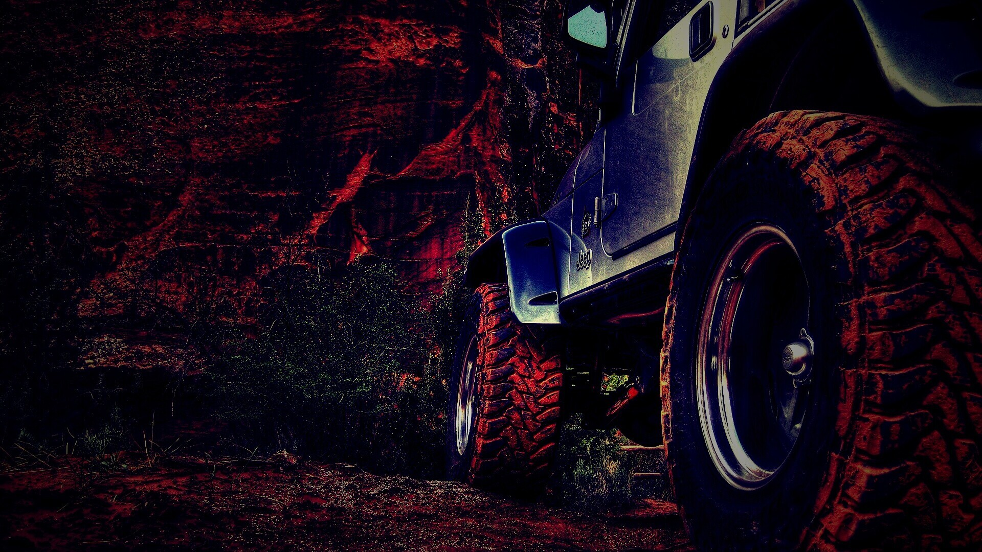 Jeep на бездорожье обои