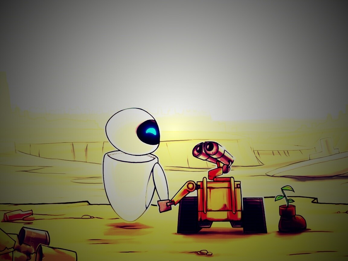 WALL-E и Ева обои