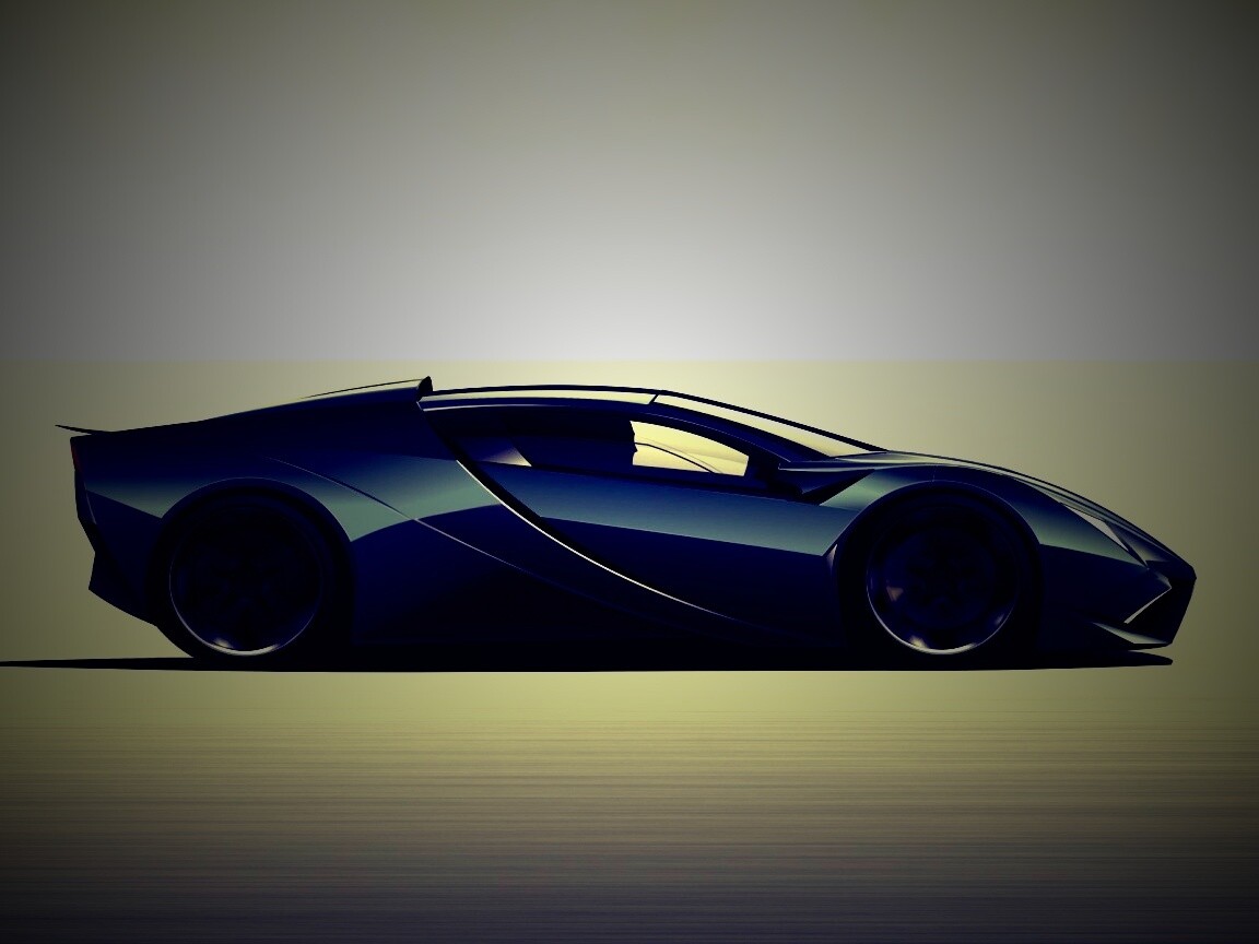 Скетч lamborghini  обои