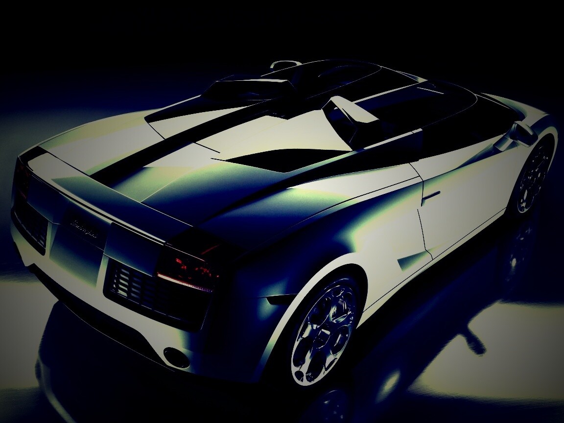Светло-Серый Lamborghini (Сзади) обои
