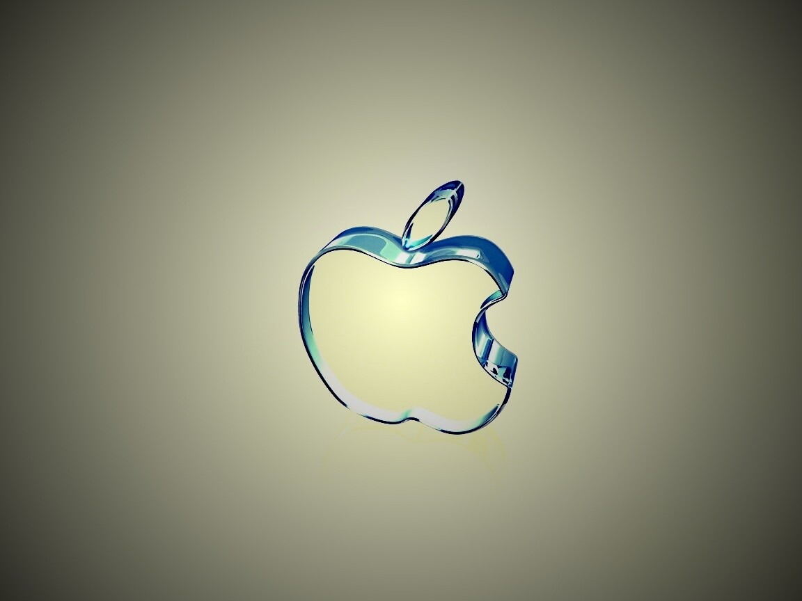 Стеклянный логотип Apple обои